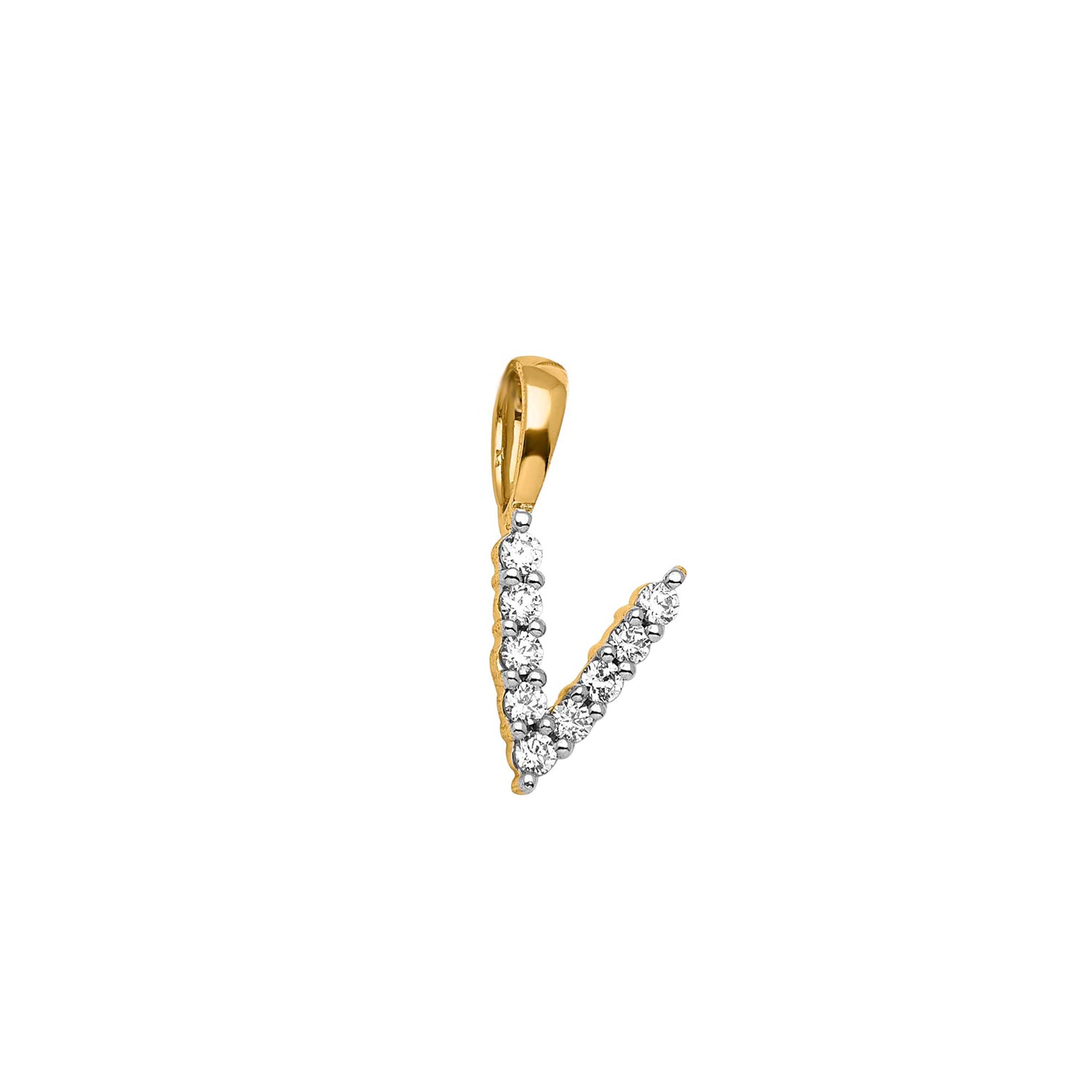 9CT LAB DIAMOND INITIAL PENDANT