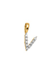 9CT LAB DIAMOND INITIAL PENDANT