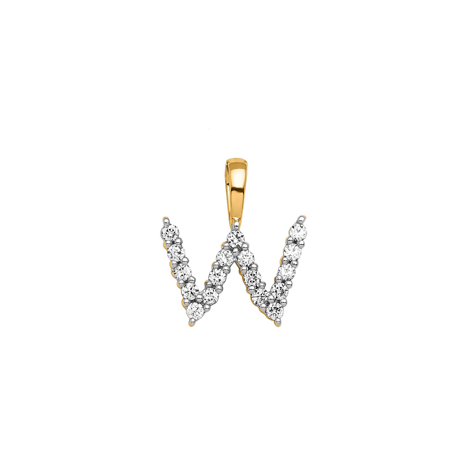 9CT LAB DIAMOND INITIAL PENDANT