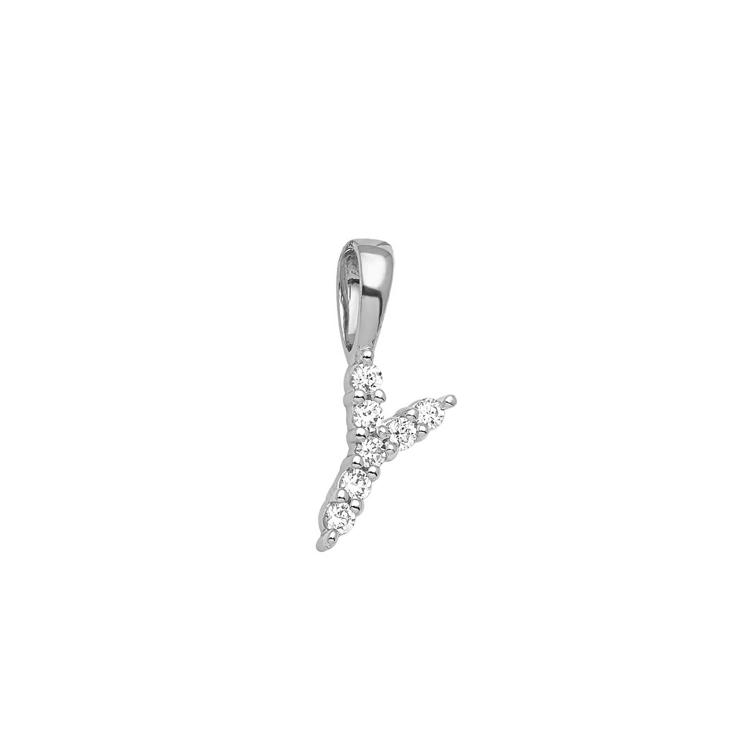 9CT LAB DIAMOND INITIAL PENDANT