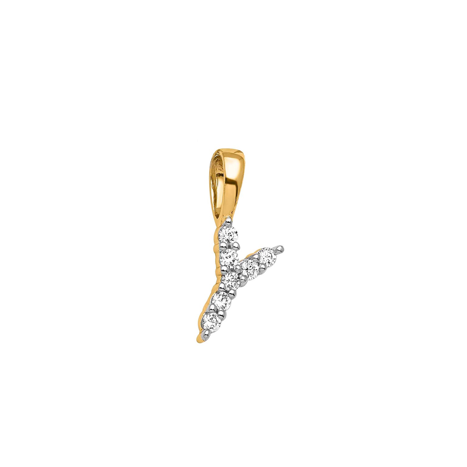 9CT LAB DIAMOND INITIAL PENDANT