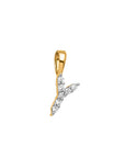 9CT LAB DIAMOND INITIAL PENDANT