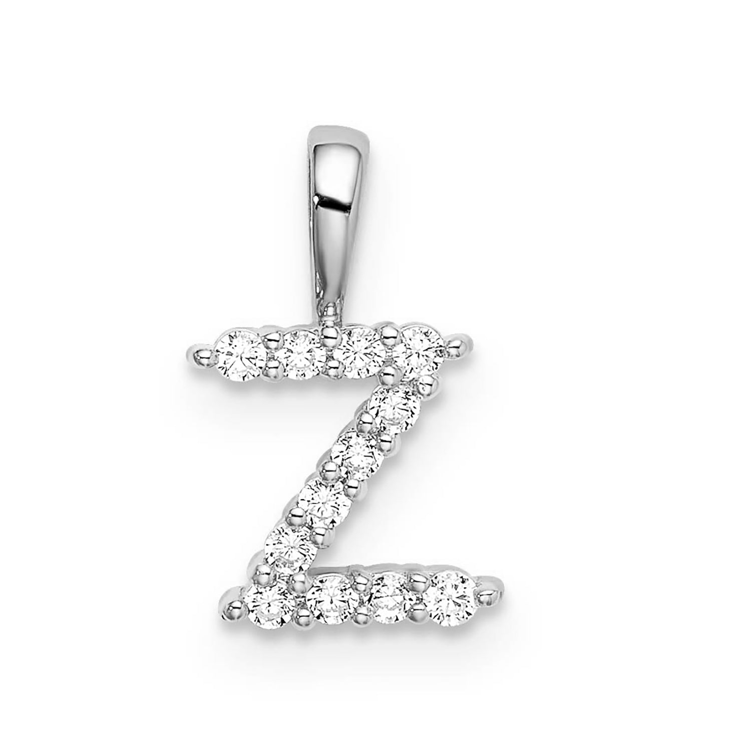 9CT LAB DIAMOND INITIAL PENDANT