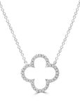 9CT DIAMOND CLOVER NECKLACE