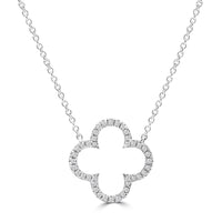 9CT DIAMOND CLOVER NECKLACE