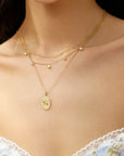 Ania Haie Gold Mini Disc Drop Stacking Necklace