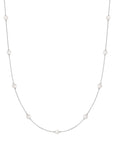 Ania Haie Silver Shell Pearl Station Chain Necklace