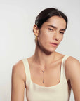 Silver Single-Slide Teardrop Necklace
