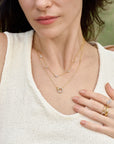 Gold Cluster & Single Station Necklace