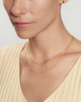 Gold Cluster & Single Station Necklace
