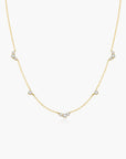 Gold Cluster & Single Station Necklace