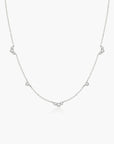Silver Cluster & Single Station Necklace