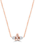 9CT IRISIA MORGANITE & DIAMOND NECKLACE