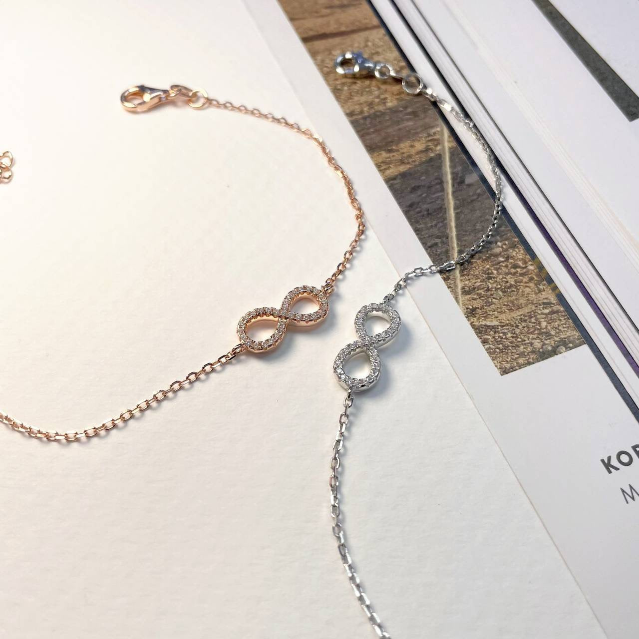 CZ INFINITY BRACELET - STERLING SILVER