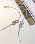CZ INFINITY BRACELET - STERLING SILVER