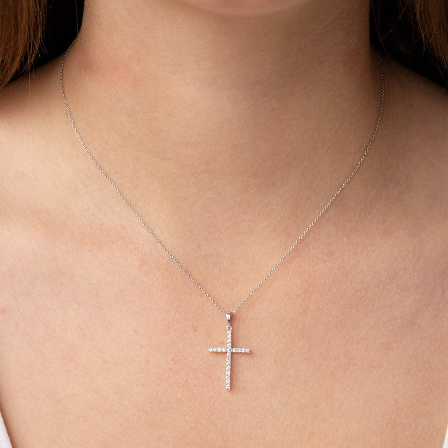 18CT PAULA DIAMOND CROSS