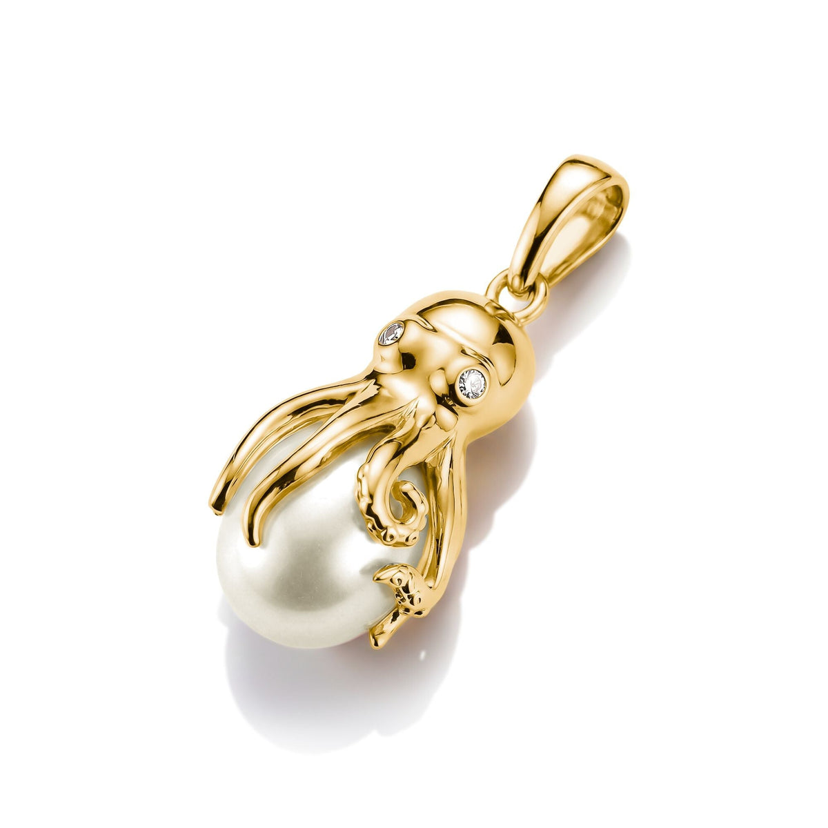 Pendant octopus with pearl