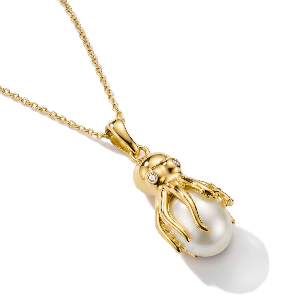 Pendant octopus with pearl