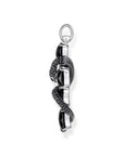 THOMAS SABO Cross pendant with snake and black zirconia