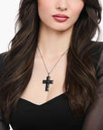 THOMAS SABO Cross pendant with black zirconia
