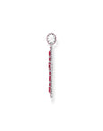 THOMAS SABO Blackened cross pendant with ruby red stones