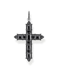 THOMAS SABO Blackened cross pendant with zirconia