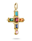 Pendant cross with stones