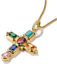 Pendant cross with stones