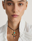 Pendant cross with stones