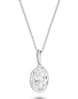 1CT BEZEL OVAL DIAMOND PENDANT - SOLID GOLD