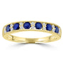 9CT BRITTANIA SAPPHIRE & DIAMOND RING
