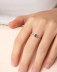 9CT VALENCIA SAPPHIRE & DIAMOND RING