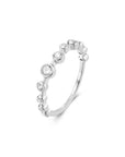 Ania Haie Silver Bezel Cubic Zirconia Zig-Zag Ring