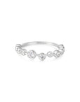 Ania Haie Silver Bezel Cubic Zirconia Zig-Zag Ring
