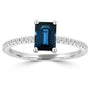 9CT XIA TOPAZ & DIAMOND RING