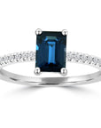 9CT XIA TOPAZ & DIAMOND RING