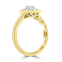 9CT EMSE DIAMOND RING