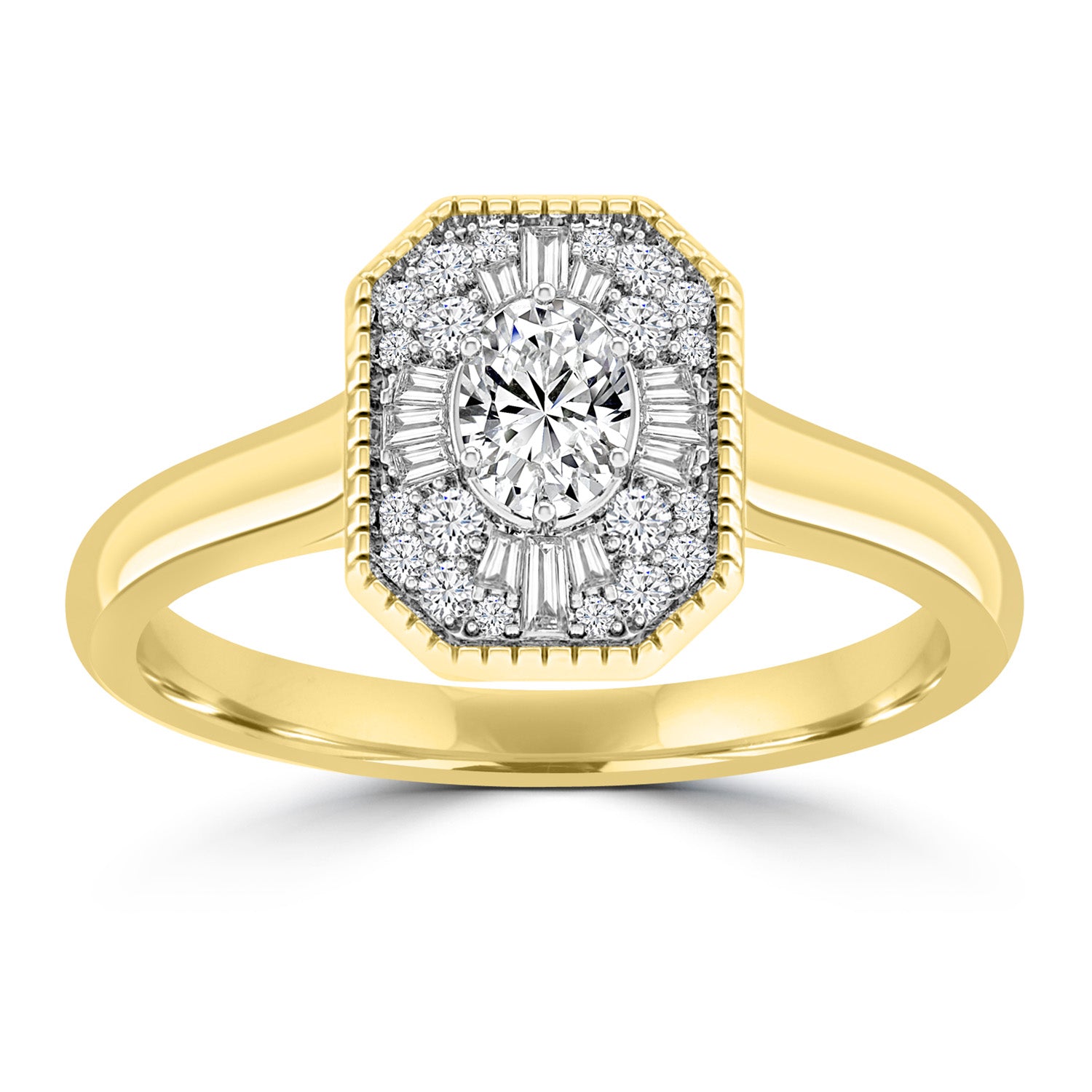 9CT EMSE DIAMOND RING