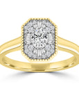 9CT EMSE DIAMOND RING