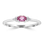 9CT EDITA PINK SAPPHIRE & DIAMOND RING