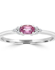 9CT EDITA PINK SAPPHIRE & DIAMOND RING