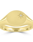 9CT DEVYN DIAMOND SIGNET RING