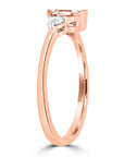 9CT IRISA MORGANITE & DIAMOND RING