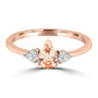 9CT IRISA MORGANITE & DIAMOND RING