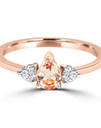 9CT IRISA MORGANITE & DIAMOND RING