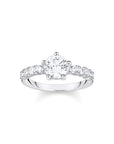 THOMAS SABO Heritage Glam Solitaire Ring with White Zirconia Stones