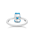 THOMAS SABO Ring with blue mini sized goldbears and zirconia