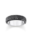 THOMAS SABO Chunky band ring with black zirconia