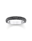 THOMAS SABO Thin band ring with black zirconia