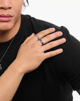THOMAS SABO Decorated band ring with black zirconia